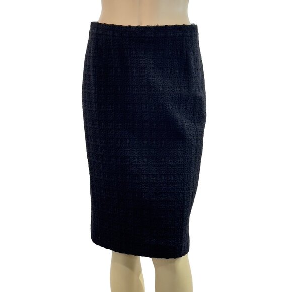 Rena Lange Dresses & Skirts - RENA LANGE Women's Textured Pencil Skirt Wool Blend Black Size 8